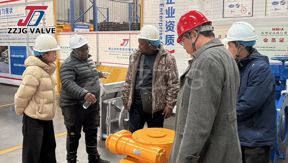 South African Valve Clients Visit Plug Valve Factory
