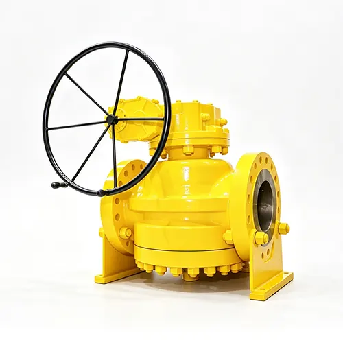 Full Port Three Way High Pressure Metal Sealing Plug Valve 4